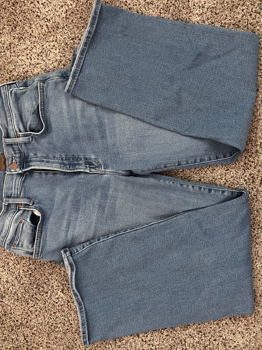 Mother Rambler Zip Flood Jeans Size 30 Medium Wash High-Rise - Picture 2 of 11